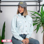 کت زنانه جین رنگ یخی کد ۱۱۸۰
